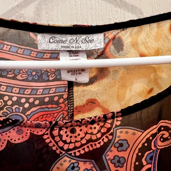 Paisley and Leopard Print Blouse - Picture 3 of 4